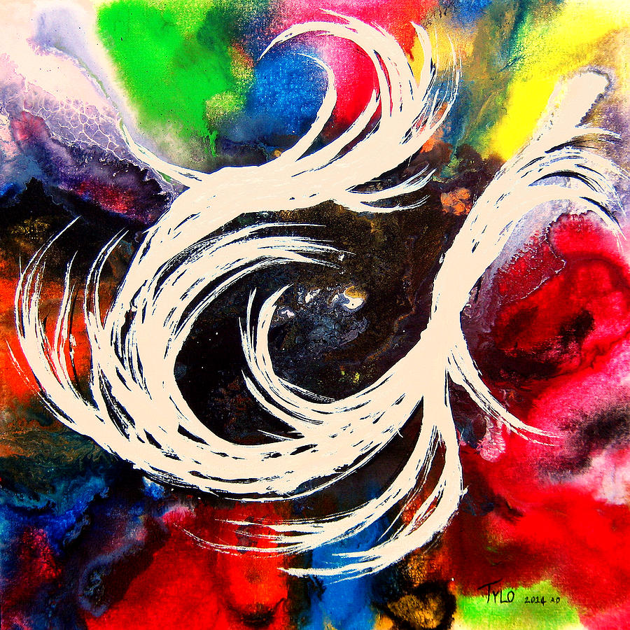 Contemporary Abstract Painting - I Just Came To Say Hello by Tylo Jacobs Contemporary Abstract Painting - I Just Came To Say Hello by Tylo Jacobs