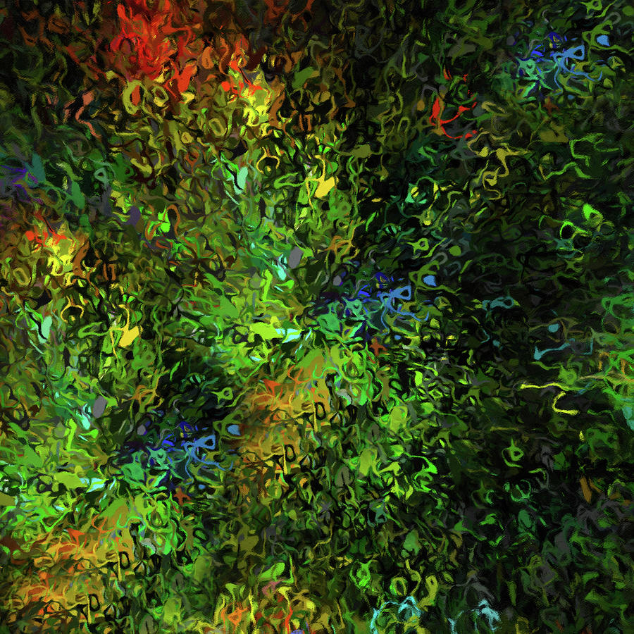Green Abstract Mixed Media - I Just Fall To Pieces Abstract Art by Georgiana Romanovna