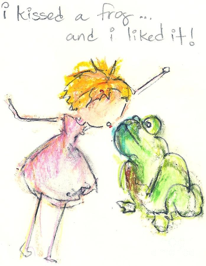 I Kissed a Frog Drawing by Ricky Sencion
