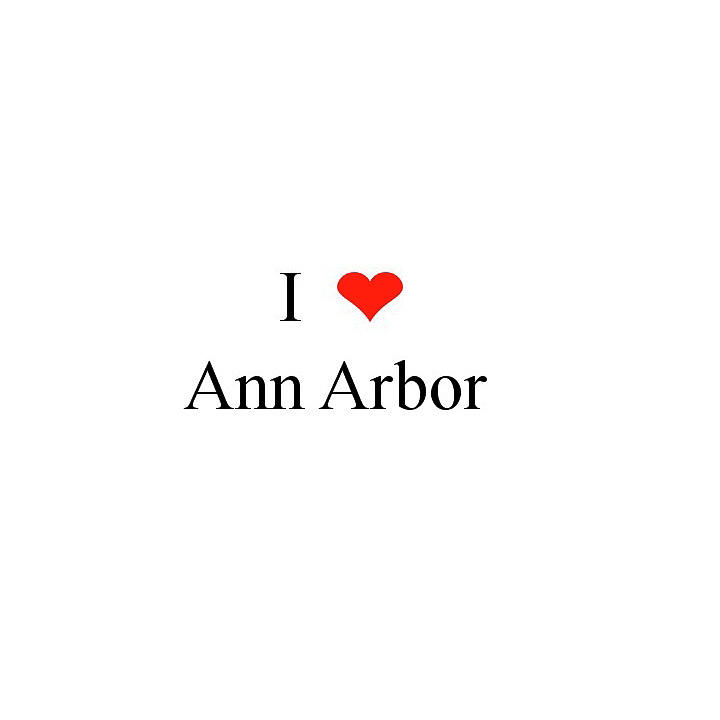 I Love Ann Arbor Digital Art by Pat Cook