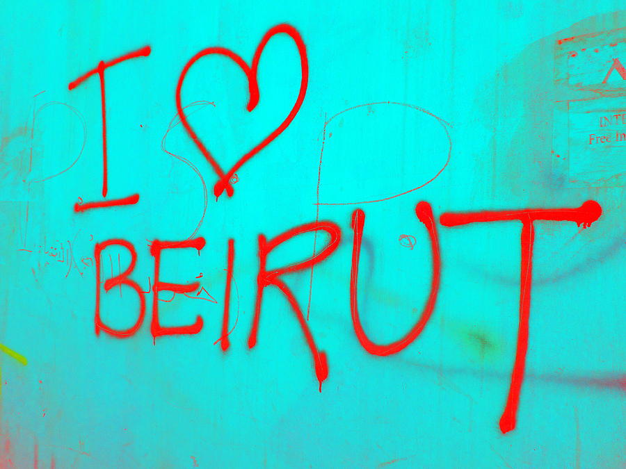 Nature Photograph - I Love Blue Beirut by Funkpix Photo Hunter