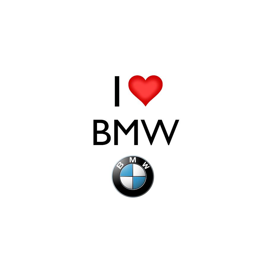 I love my BMW - Sticker, BMW, I love my car