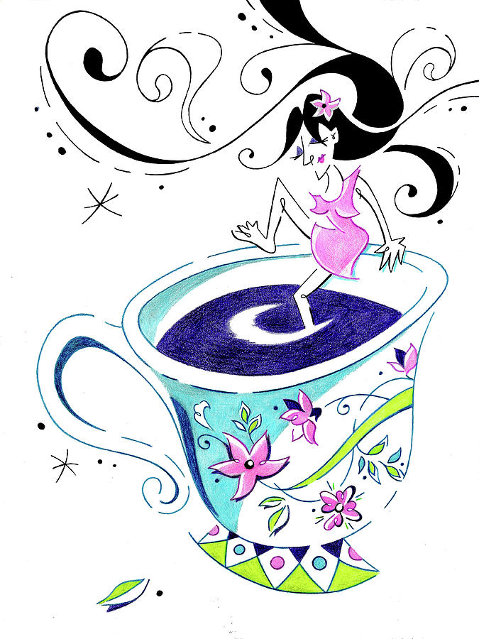 I Love Coffee - Art Book Illustration Drawing by Arte Venezia