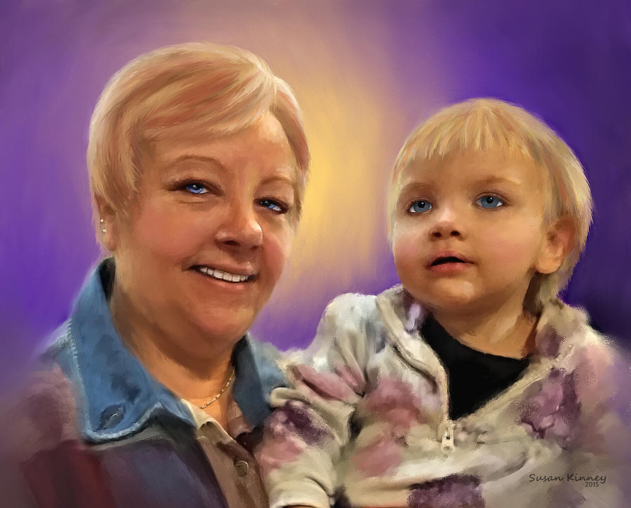 I Love Grandma Painting by Susan Kinney