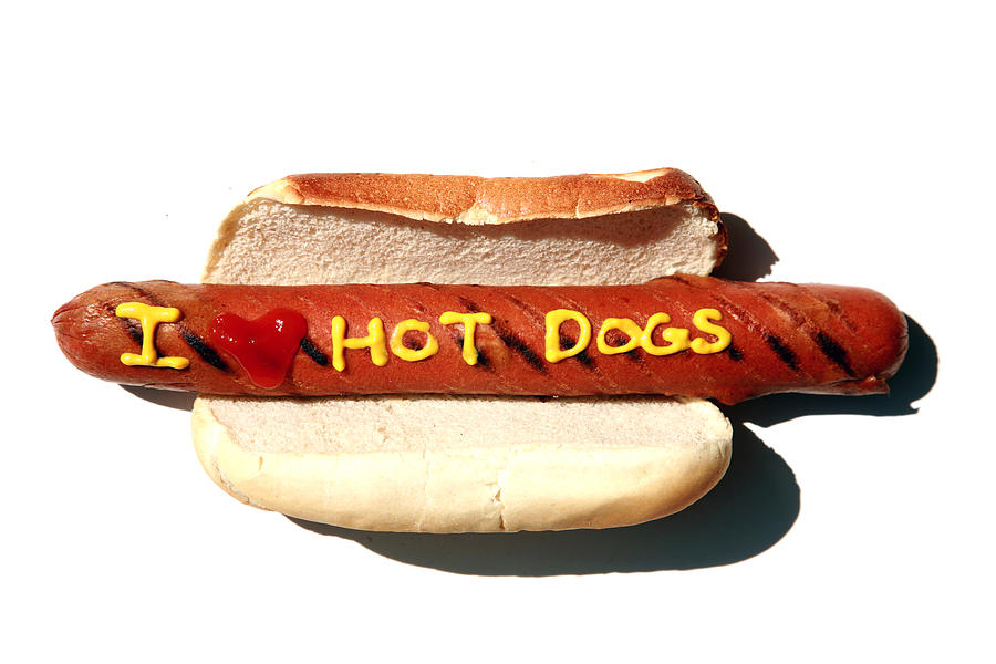 Bread Photograph - I love hot dogs by Mike Ledray