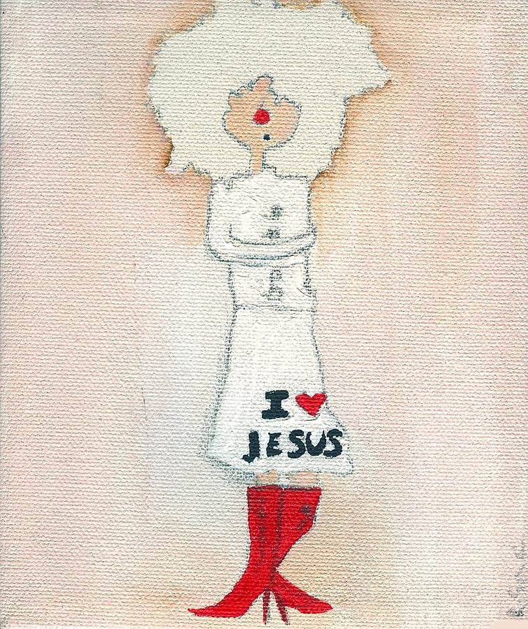 I Love Jesus Painting by Ricky Sencion