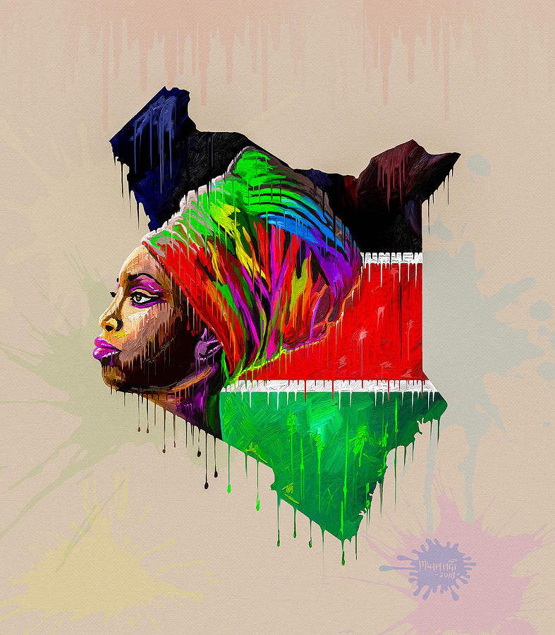 I love Kenya Painting by Anthony Mwangi