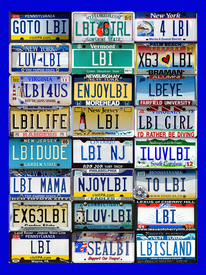 Jersey Girl License Plate Art