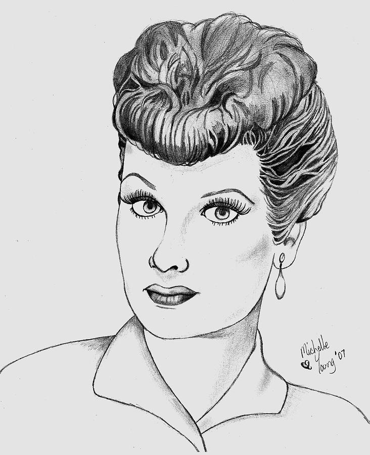 I Love Lucy Drawing by Michelle Young - Fine Art America