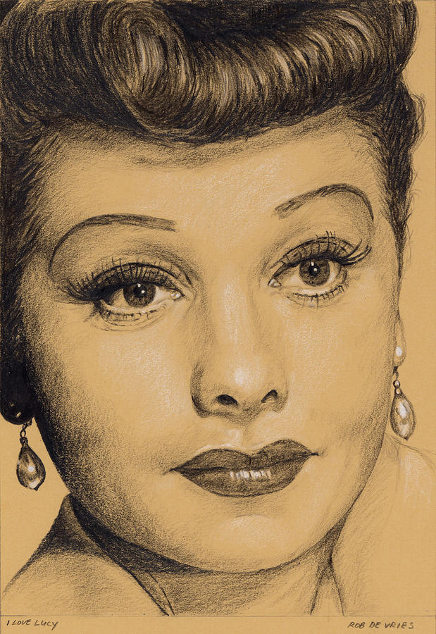 I love Lucy Drawing by Rob De Vries