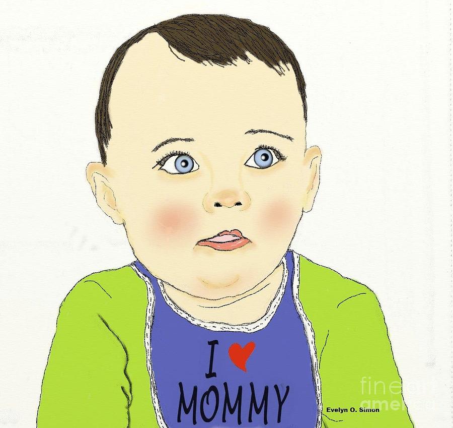 I love mommy Digital Art by Evelyn O Simon