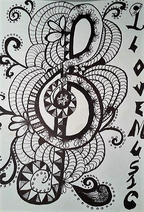 I love music Drawing by Margo Washburn - Fine Art America