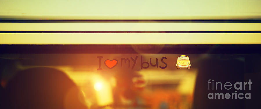 I Love My Bus Photograph by Tim Gainey