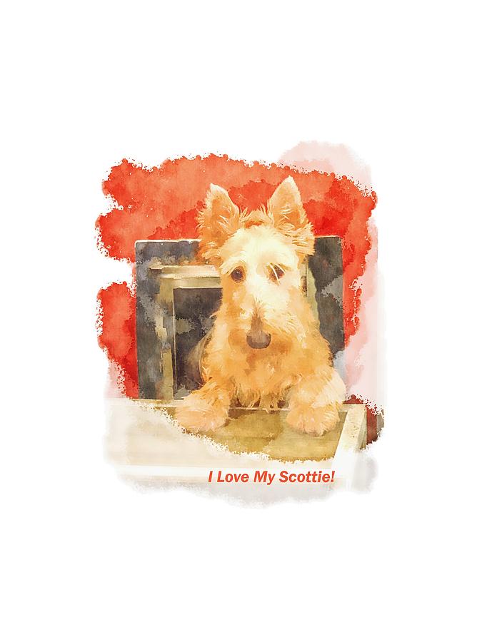 Dog Photograph - I Love My Scottie by Image Takers Photography LLC - Carol Haddon