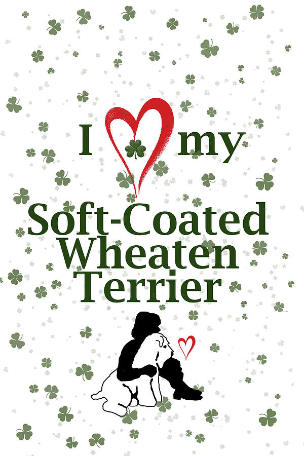 I Love My Wheaten Terrier Digital Art by Rebecca Cozart