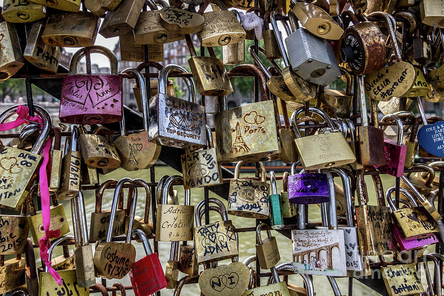 I Love Paris Love Locks Photograph by Liesl Walsh