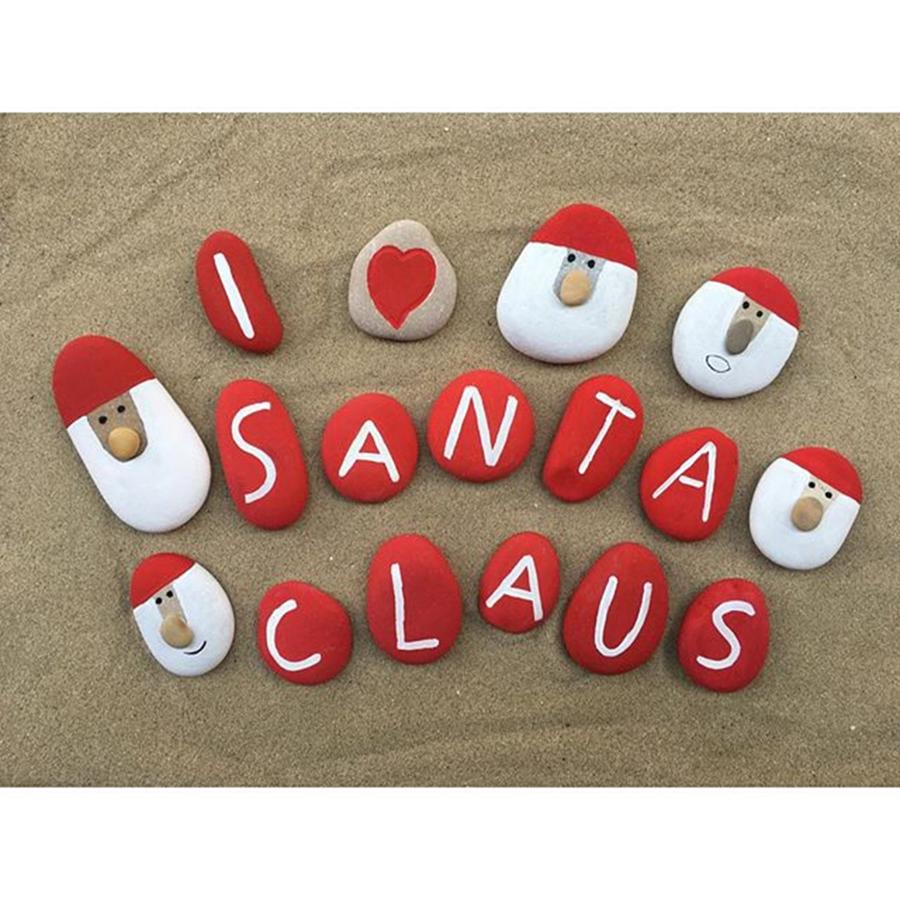 Pebbles Photograph - I Love Santa Claus - The Picture Of by Adriano La Naia