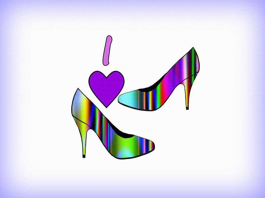 I Love Shoes Digital Art by Kathleen Sartoris
