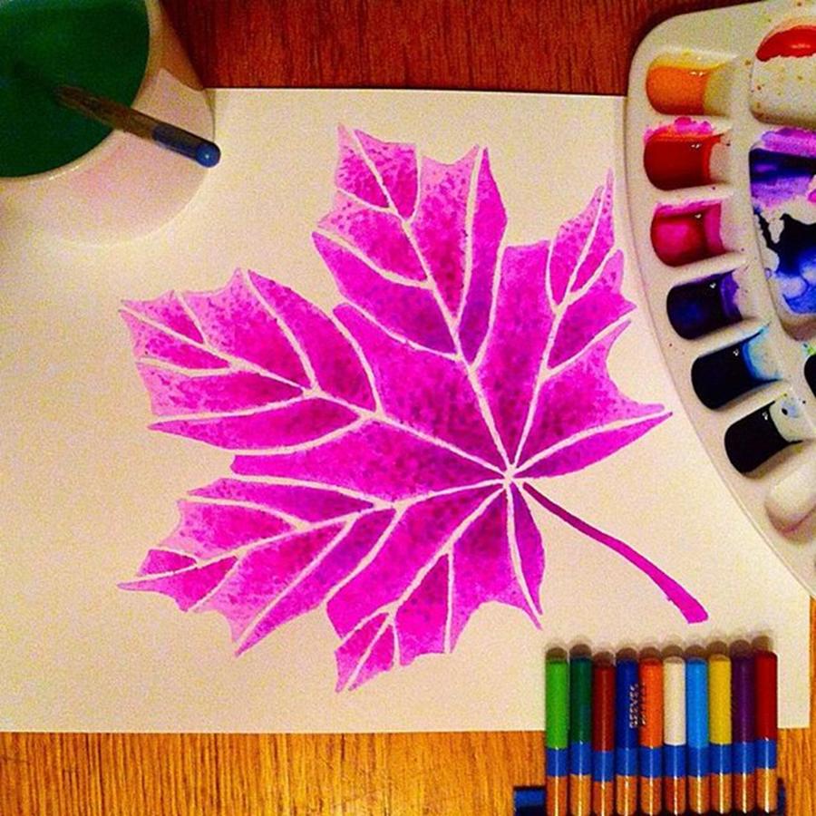 Fall Photograph - I Love The Leaf In Pink...i Dont Even by Sarah Krafft