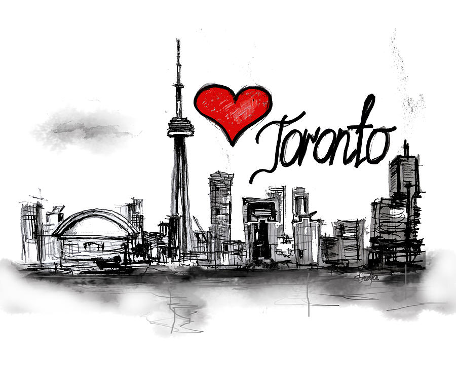 I love Toronto Digital Art by Sladjana Lazarevic