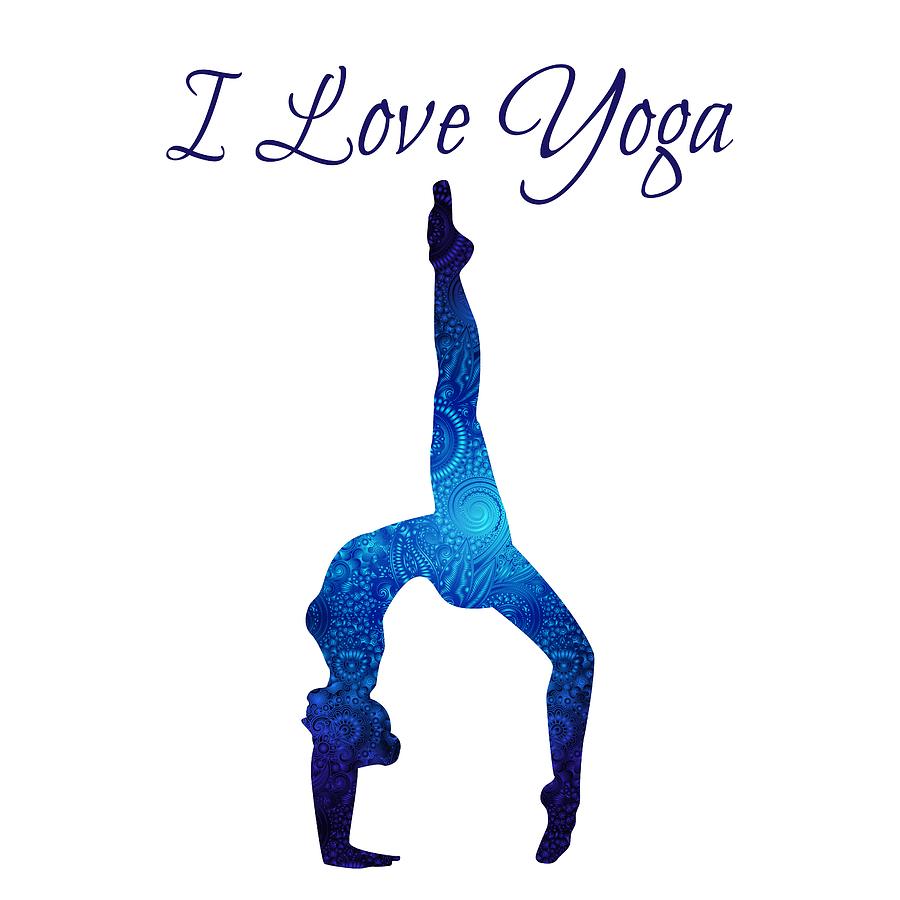 I Love Yoga Digital Art by Serena King