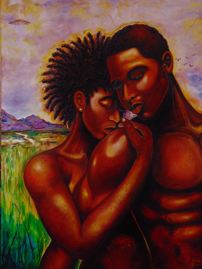 Adam And Eve Painting by Emery Franklin