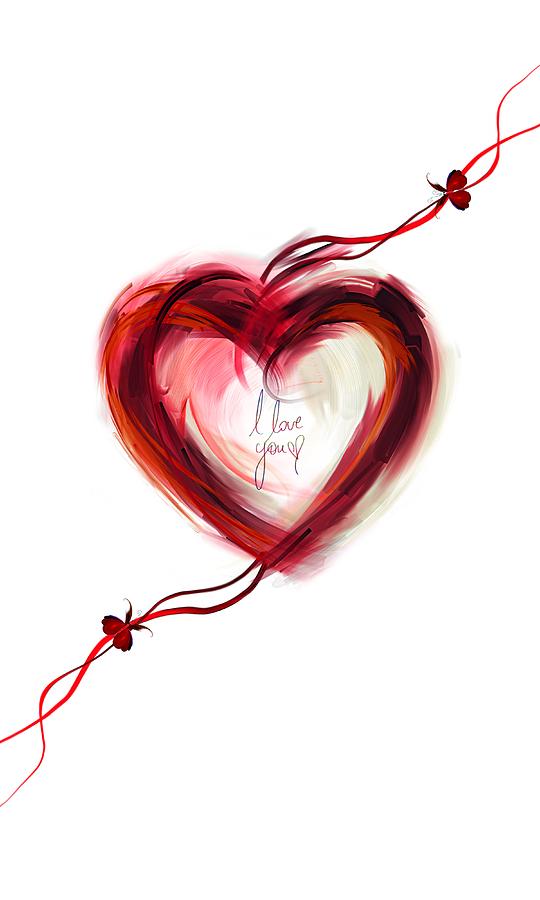 Valentines Day Digital Art - I love you by Nataly Rubeo