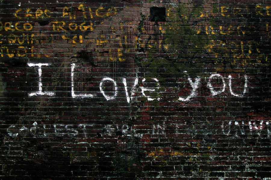 I love You on the wall Photograph by Vittorio Magaletti - Pixels