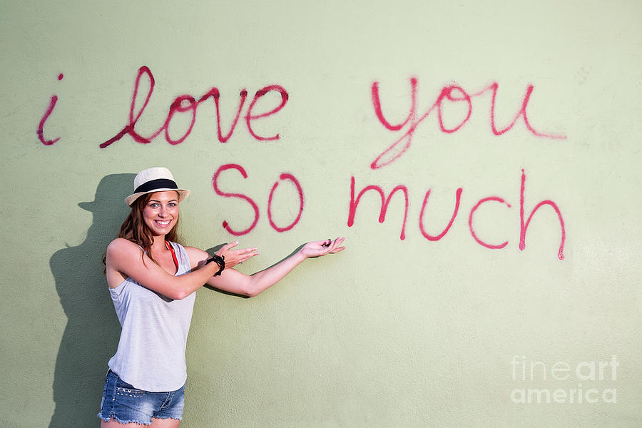 Austin Photograph - I love you so much mural is an iconic part of South Congress Soco culture by Dan Herron