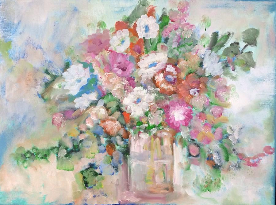 Flower Painting - I Picked You Some Flowers by Jennifer Buerkle