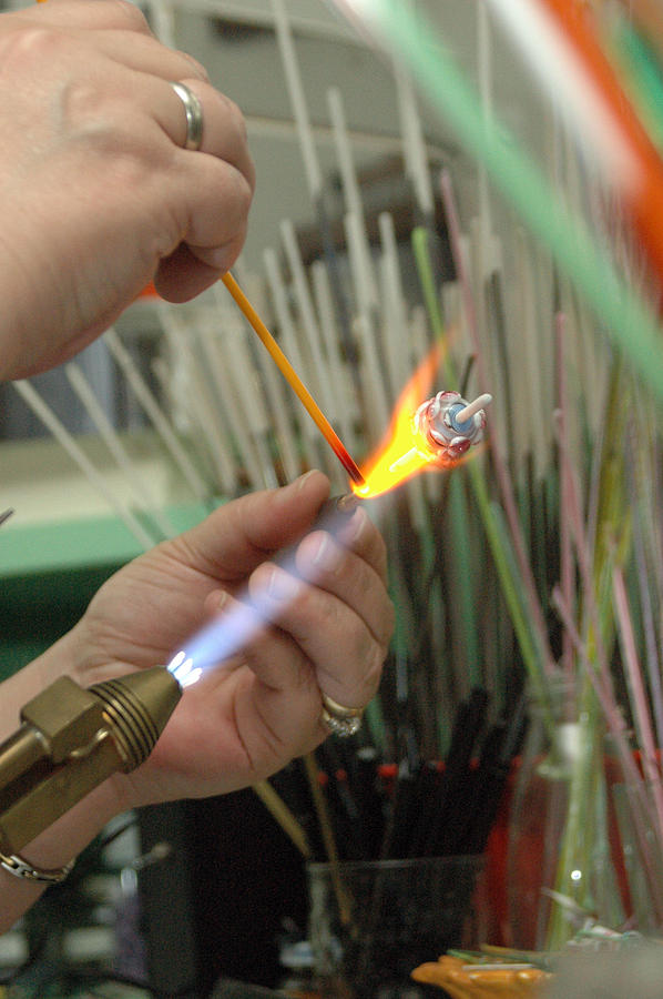 Glass Glass Art - I Play With Fire and Glass by Amelia Drennan