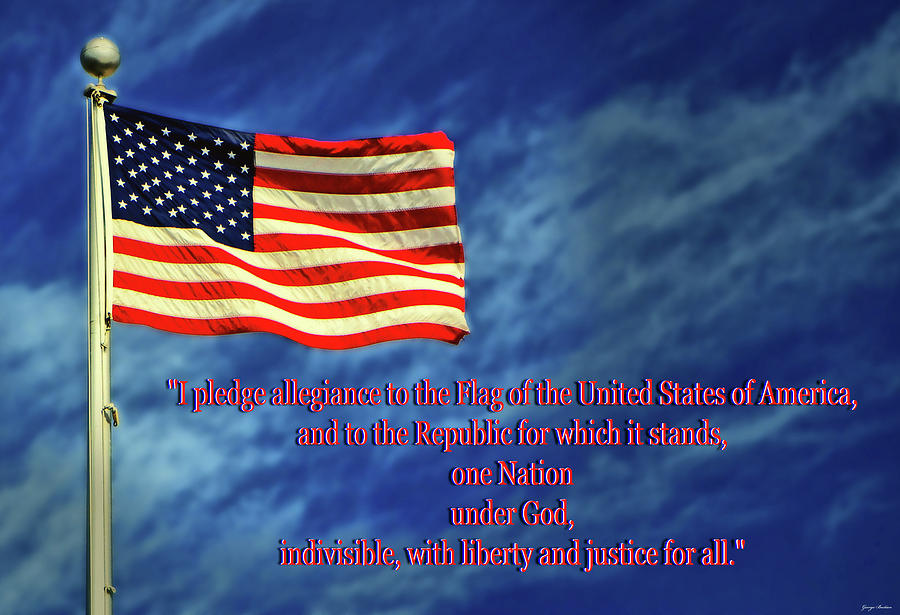 I Pledge Allegiance To The Flag 005 Photograph by George Bostian