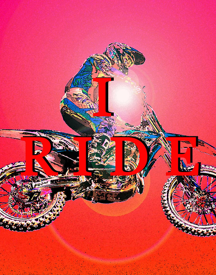 I Ride red work Painting by David Lee Thompson