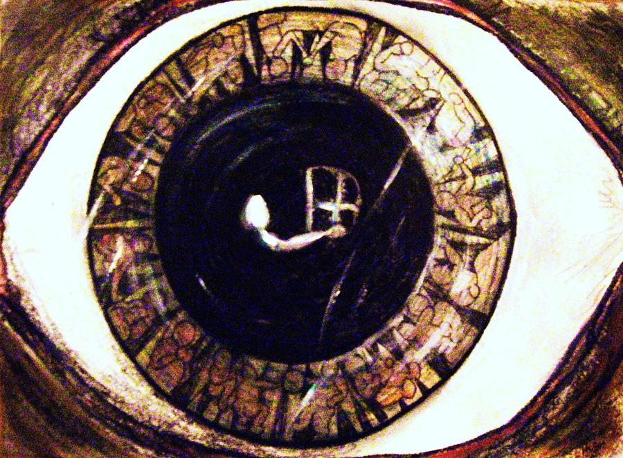 Eye Painting - I-ris eye was a pupil by Richard Hubal Eye Painting - I-ris eye was a pupil by Richard Hubal