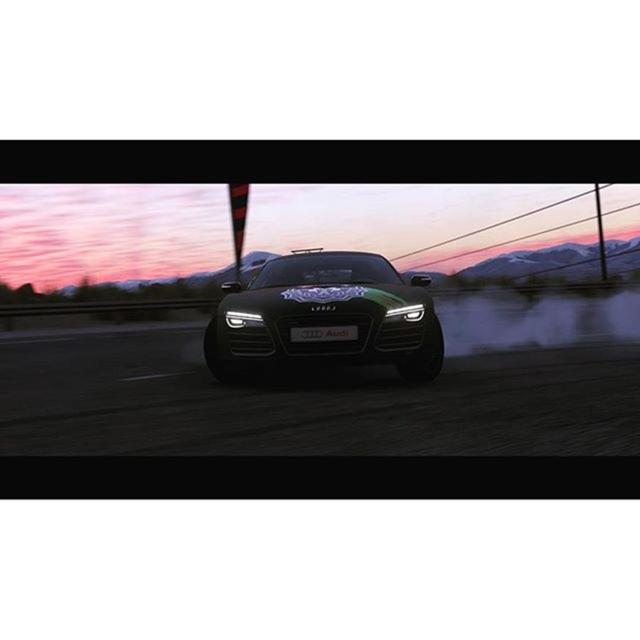 Sunset Photograph - I See You ... #audi #r8 #v10 #driveclub by Hannes Lachner