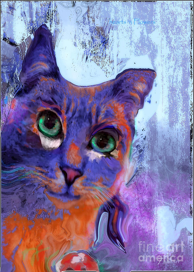 I See You Cat Painting by Zsanan Studio