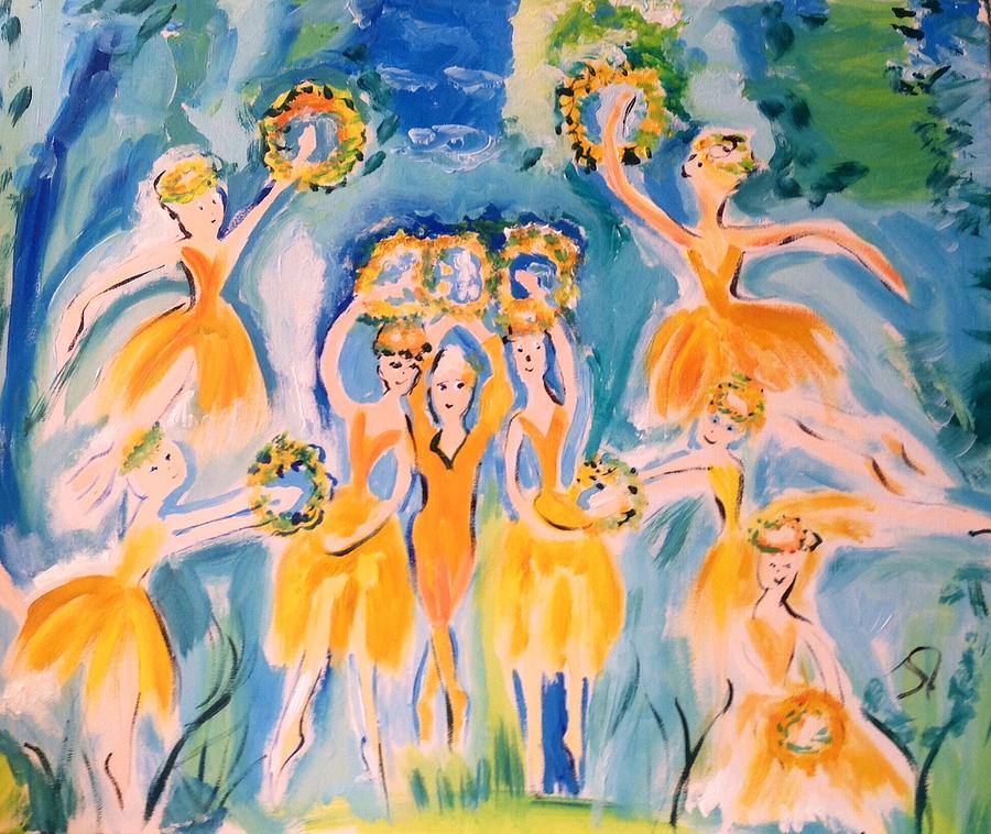 I send you sunflowers ballet Painting by Judith Desrosiers