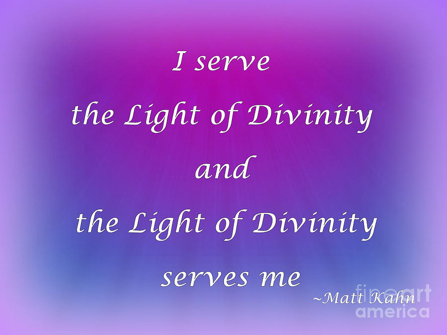 I Serve The Light Of Divinity Photograph by Sybil Staples