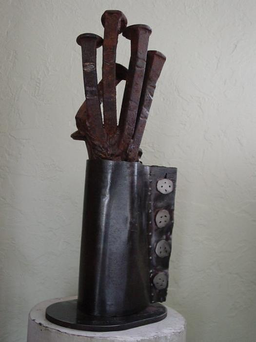 Steel Sculpture - I Solemnly Swear SOLD by Steve Mudge