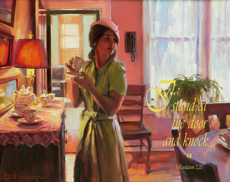 I Stand at the Door and Knock Digital Art by Steve Henderson