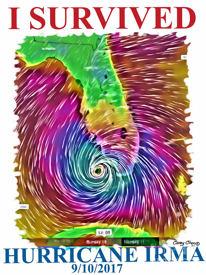 I Survived Hurricane Irma Digital Art by Carey Chen - Pixels