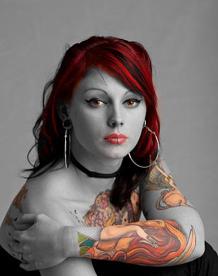 Portrait Photograph - I Tattoo You by John OBrien