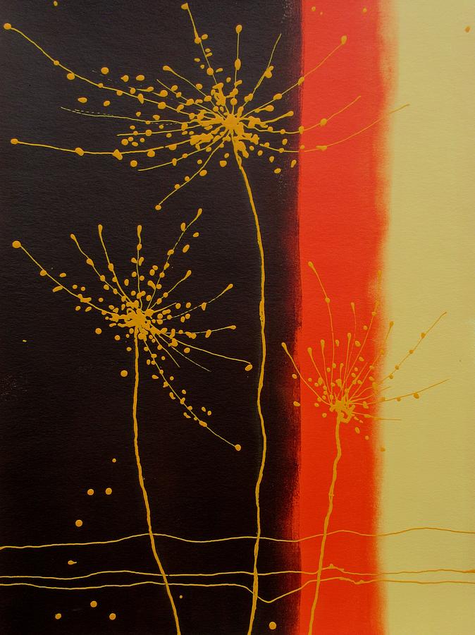 Abstract Painting - I Walk the Line by Louise Adams