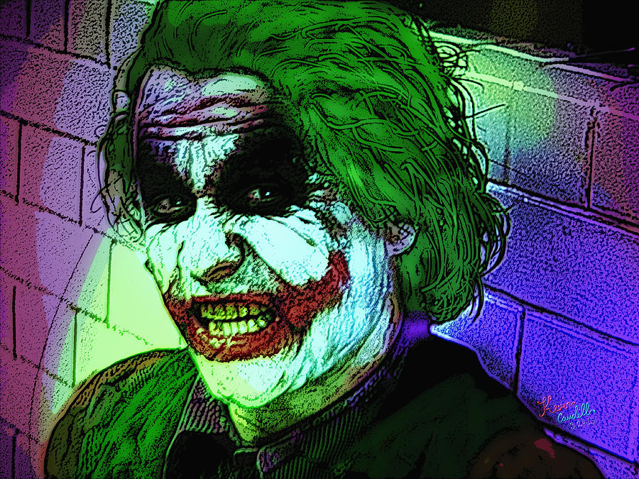 Joker Mixed Media by Kevin Caudill