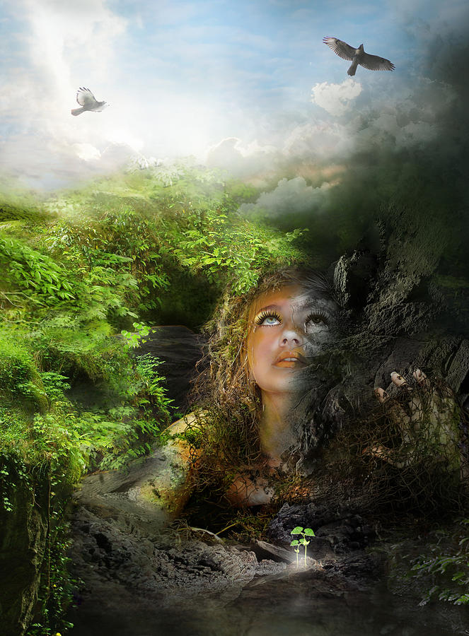 Nature Digital Art - I will break free by Karen Howarth