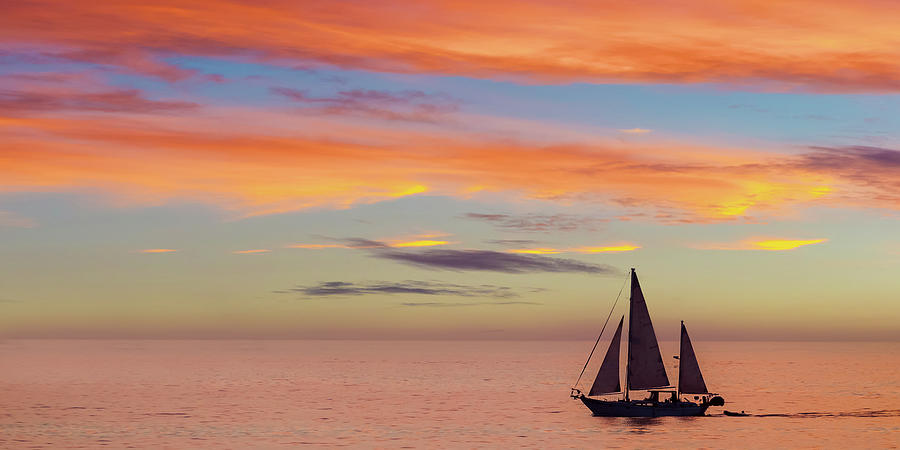 I Will Sail Away and take your Heart With Me Widescreen Photograph by Peter Tellone