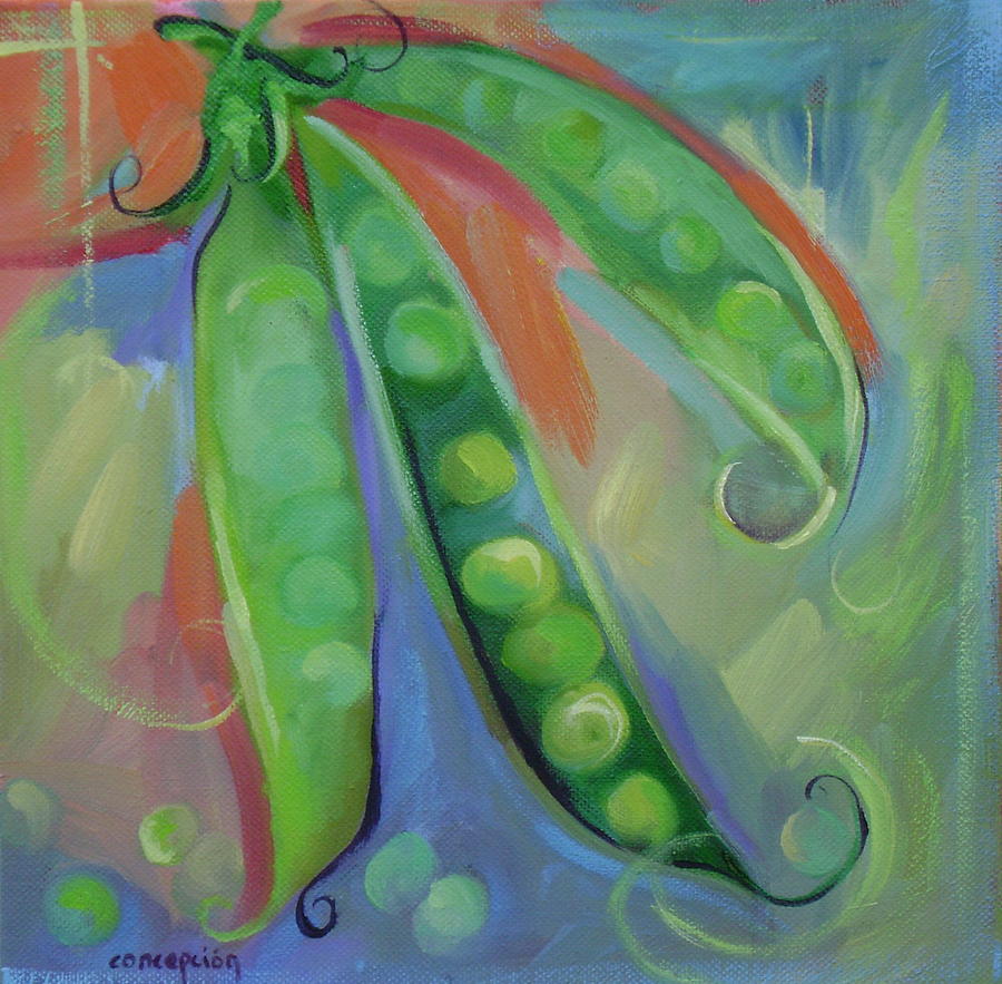 I Wish You Peas Painting by Ginger Concepcion