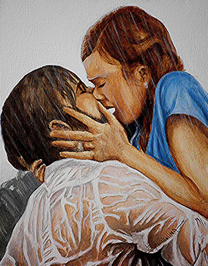 The Notebook Painting - I wrote you everyday for a year by Al  Molina