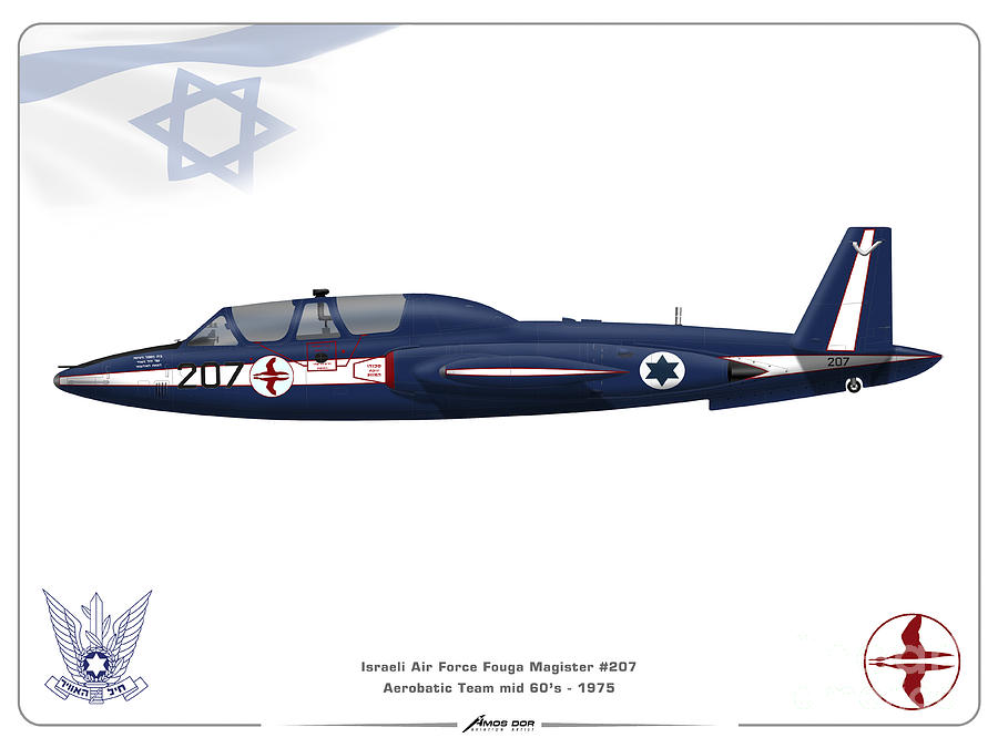 IAF Aerobatic Team Fouga Magister by Amos Dor IAF Aerobatic Team Fouga Magister by Amos Dor