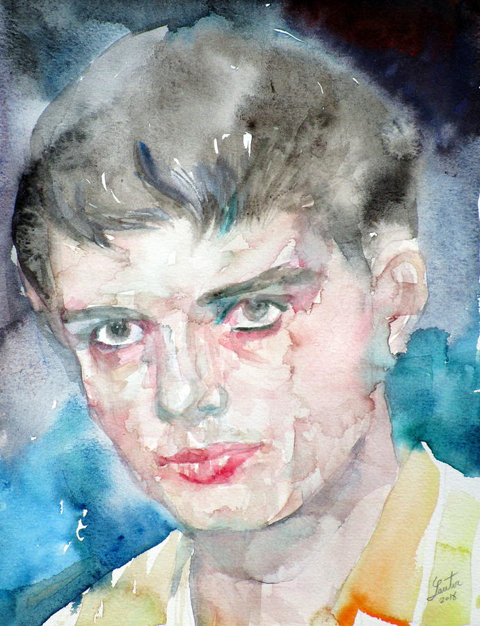 IAN CURTIS - watercolor portrait.2 Painting by Fabrizio Cassetta